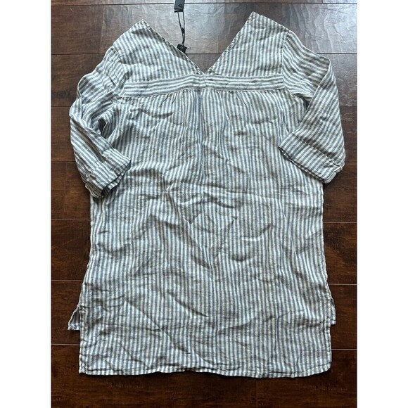 Tahari Womens Long Line 100% Lien Pull Over Top NWT Sz Small - Picture 9 of 9